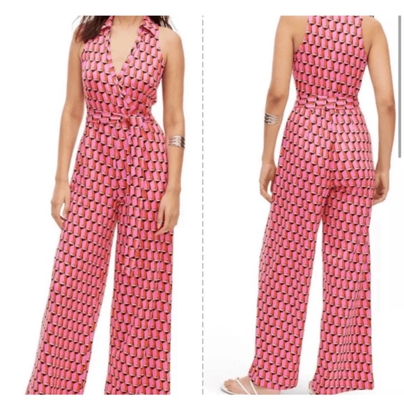Diane Von Furstenberg for Target Collab! NWOT Sleeveless Jumpsuit Geometric - Picture 1 of 8